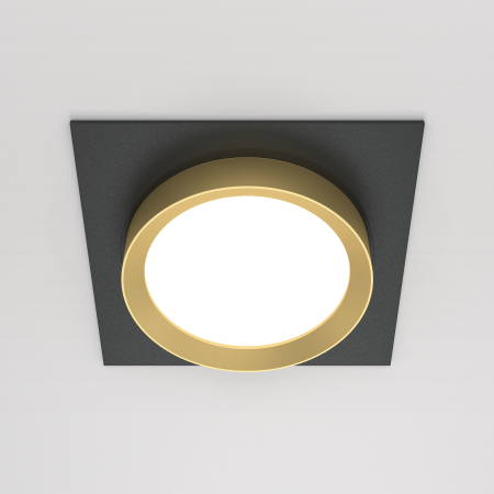 Corp de iluminat încastrat HOOP, Aluminiu și plastic Negru, 12W, MAYTONI DL086-GX53-SQ-BG [3]