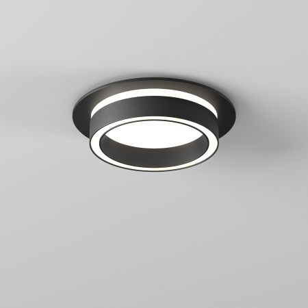 Corp de iluminat încastrat ORLO, Aluminiu și acril Negru, 12W, MAYTONI DL087-GX53-RD-B [3]