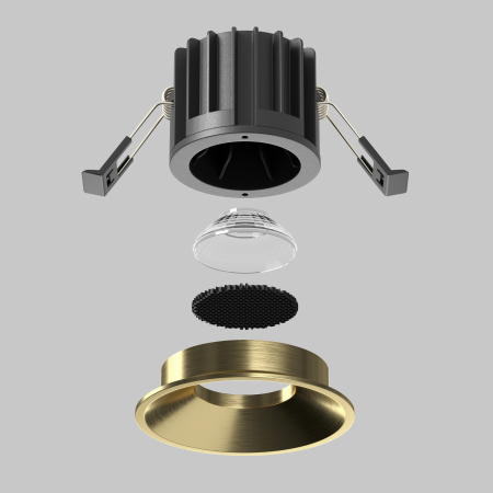 Corp de iluminat încastrat Rotund, Aluminiu Alamă, 12W, MAYTONI DL058-12W3K-BS [5]