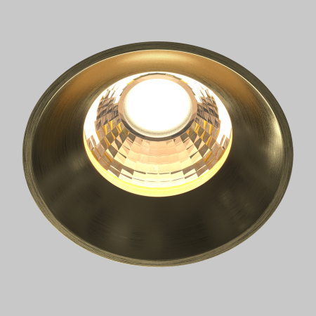 Corp de iluminat încastrat Rotund, Aluminiu Alamă, 12W, MAYTONI DL058-12W3K-TRS-BS [7]