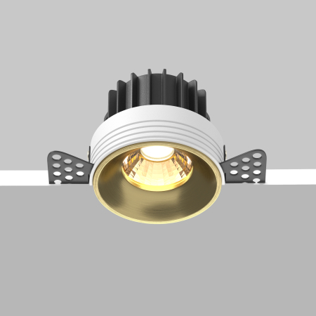 Corp de iluminat încastrat Rotund, Aluminiu Alamă, 12W, MAYTONI DL058-12W3K-TRS-BS [8]