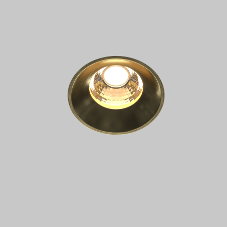 Corp de iluminat încastrat Rotund, Aluminiu Alamă, 12W, MAYTONI DL058-12W3K-TRS-BS [4]