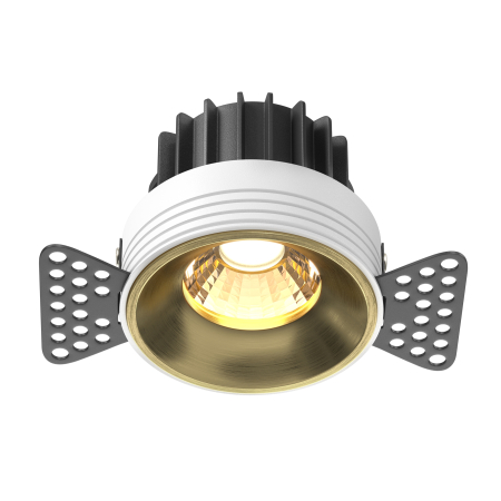 Promotii - Corp de iluminat încastrat Rotund, Aluminiu Alamă, 12W, MAYTONI DL058-12W3K-TRS-BS