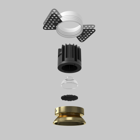 Corp de iluminat încastrat Rotund, Aluminiu Alamă, 7W, MAYTONI DL058-7W3K-TRS-BS [5]