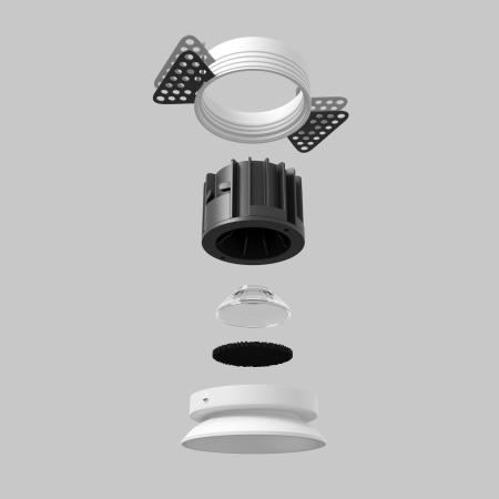 Corp de iluminat încastrat Rotund, Aluminiu Alb, 12W, MAYTONI DL058-12W3K-TRS-W [5]