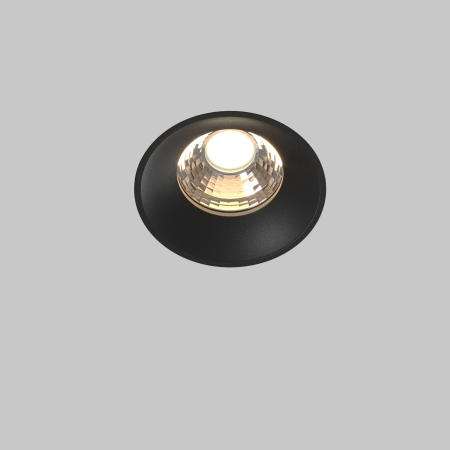 Corp de iluminat încastrat Rotund, Aluminiu Negru, 12W, MAYTONI DL058-12W3K-TRS-B [4]