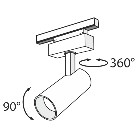 Corp de iluminat pe șină Focus LED, Aluminiu Negru, 18W, MAYTONI TR019-2-15W3K-B [2]