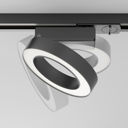 Corp de iluminat pe șină Rim, Metal, aluminiu, plastic Negru, 12W, MAYTONI TR044-1-12W4K-B [5]