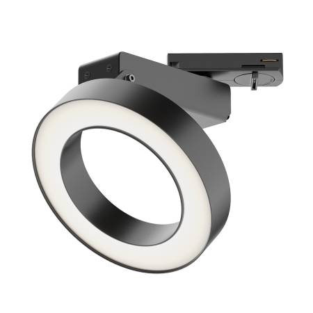 Corp de iluminat pe șină Rim, Metal, aluminiu, plastic Negru, 12W, MAYTONI TR044-1-12W4K-B [0]