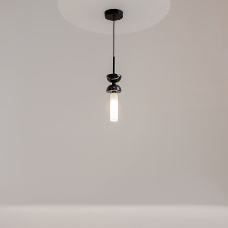 Corp de iluminat suspendat Kyoto, Metal și marmură Negru, 28W, MAYTONI MOD178PL-01B [1]