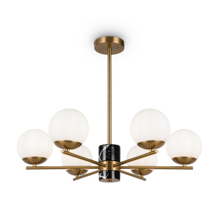 Promotii - Corp de iluminat suspendat MARBLE, Metal Alamă, 60W, MAYTONI MOD187PL-06BS