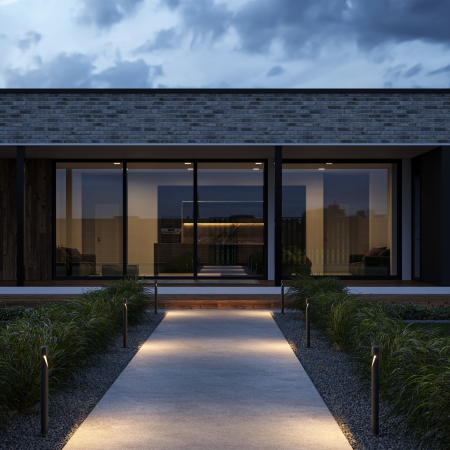 Stalp pentru exterior LED Hagen O423FL-L5GF, 5W, 200lm, lumina calda, IP65, grafit, Maytoni [1]
