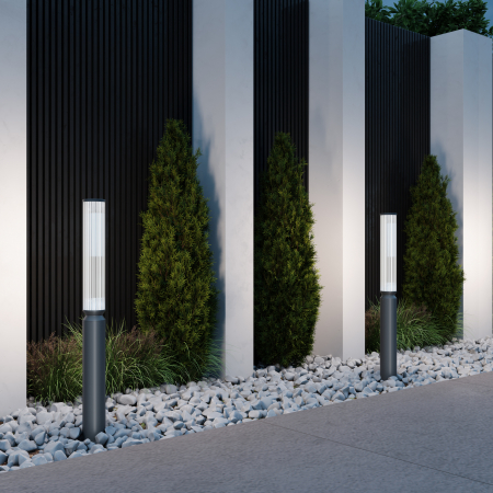 Stalp pentru exterior LED Lit O593FL-L12GF3K, 12W, 600lm, lumina calda, IP65, grafit, Maytoni [1]