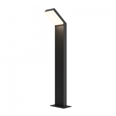Iluminat exterior/gradina - Stalp pentru exterior LED Paso O595FL-L12B3K, 12W, 660lm, lumina calda, IP54, negru, Maytoni