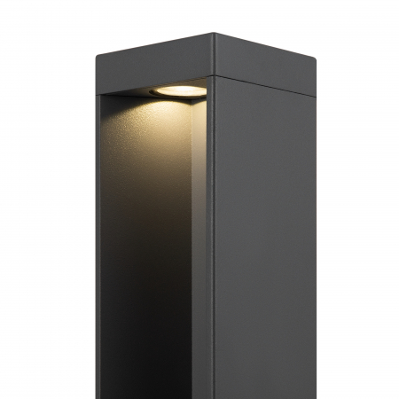Stalp pentru exterior LED Essen O596FL-L9GR4K1, 9W, 450lm, lumina neutra, IP54, gri, Maytoni [1]