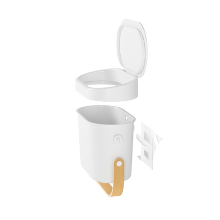 Coș de Gunoi Bellwood 20x17x27 cm, Abs Z Recyklingu și Bez Bpa Alb - Umbra [4]