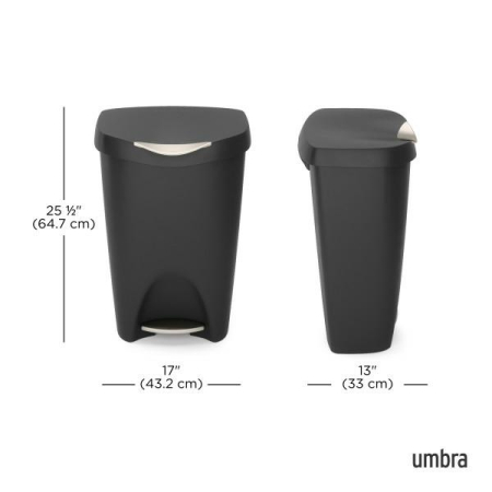 Coș de Gunoi Brim, Polipropilenă Negru Satinat - Umbra [8]