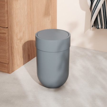 Coș de Gunoi Touch 19x19x30 cm, Materiale Provenite din Reciclare Albastru Mat - Umbra [4]