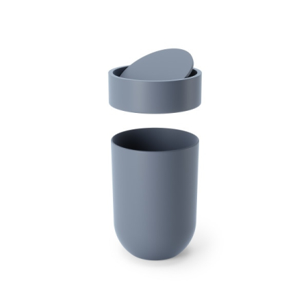 Coș de Gunoi Touch 19x19x30 cm, Materiale Provenite din Reciclare Albastru Mat - Umbra [3]