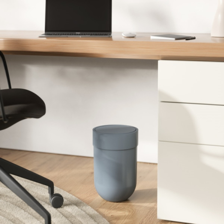 Coș de Gunoi Touch 19x19x30 cm, Materiale Provenite din Reciclare Albastru Mat - Umbra [5]