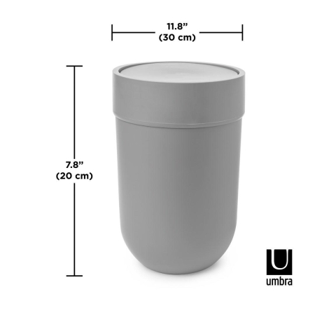 Coș de Gunoi Touch - Gri din Plastic Gri, 19x19x30cm, Umbra 023269-918 [5]