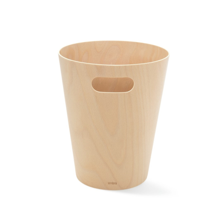 Produse - Coș de Gunoi Woodrow - Natural din Lemn Natural, 23x23x28cm, Umbra 082780-390