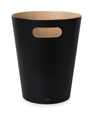 Produse - Coș de Gunoi Woodrow - Negru din Lemn, 23x23x28cm, Umbra 082780-045