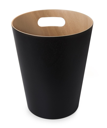 Coș de Gunoi Woodrow - Negru din Lemn, 23x23x28cm, Umbra 082780-045 [1]