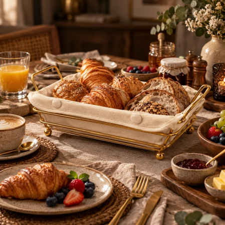 Coș pentru pâine Bready, Metal Auriu - SHP [3]