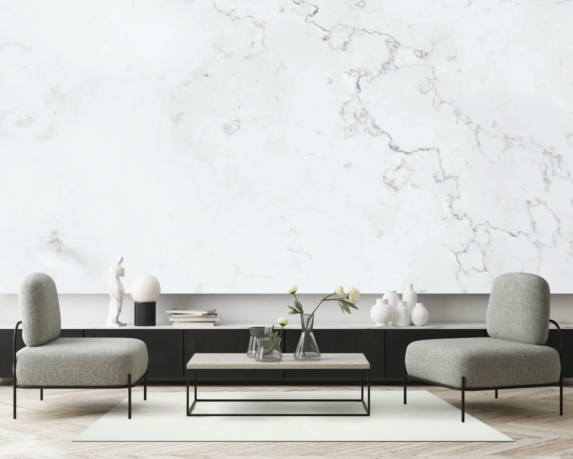 Covoare Living - Covor living / dormitor Basic White (160x230 cm/200x300 cm) Carpet Decor