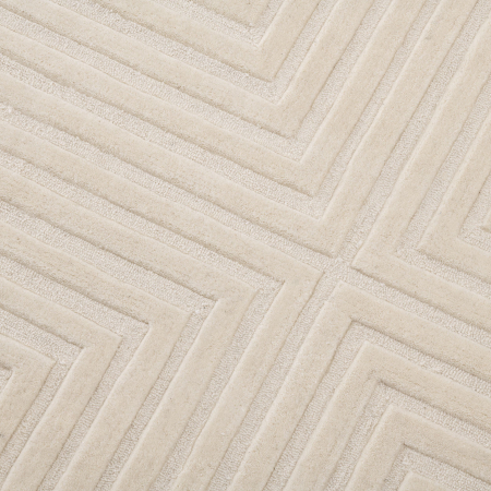 Covor living / dormitor de lux alb ivoir Breck cu model geometric linii 300x200/400 cm | Eichholtz - 115014 [3]