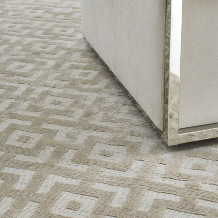 Covoare Living - Covor living / dormitor de lux alb ivoir Reeves cu model geometric, diverse dimensiuni | Eichholtz - 111704