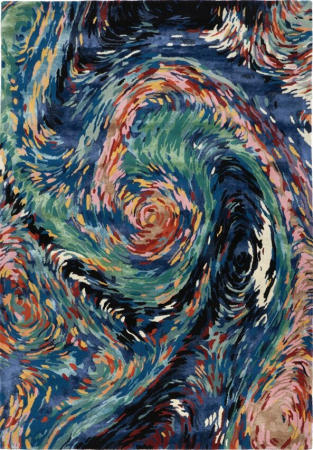 Covoare Living - Covor living / dormitor Flores Blue (160x230 cm/200x300 cm) Carpet Decor
