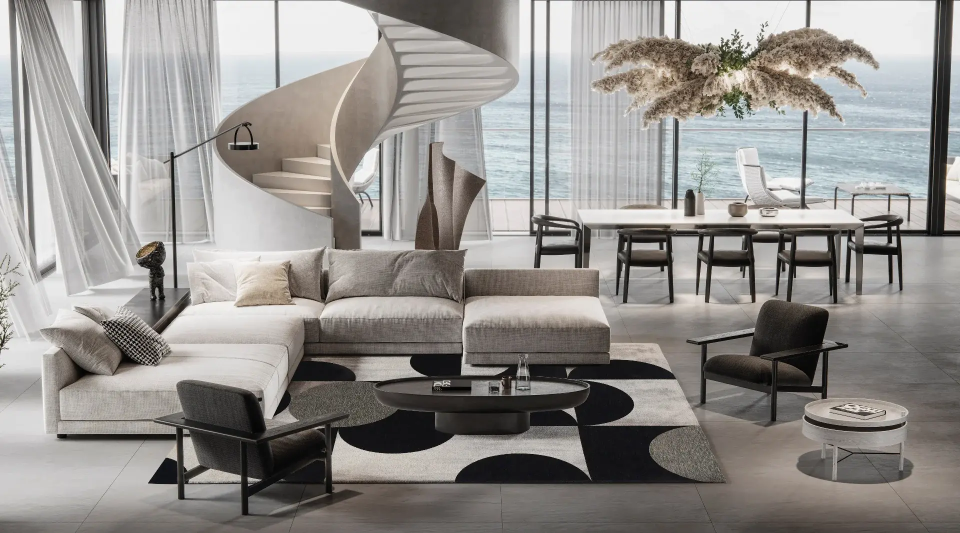 Covoare Living - Covor living / dormitor Mono White (160x230 cm/200x300 cm) Carpet Decor