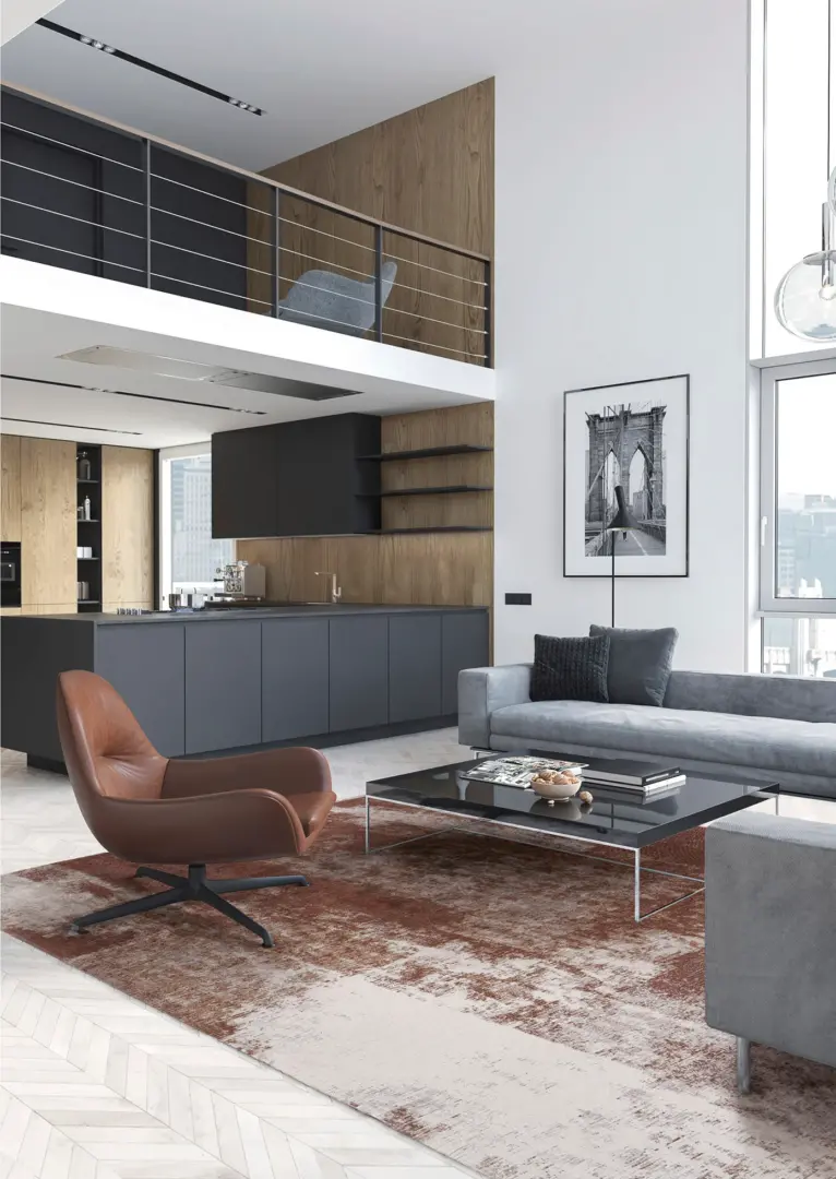 Covoare Living - Covor living / dormitor Rust Grey (160x230 cm/200x300 cm) Carpet Decor