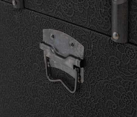 Cufăr Voyage M 38x38x38 cm, Țesătură Prevăluită Negru - Kare Design [6]