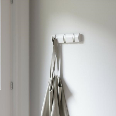 Cuier alb modern Katia cu 3,5 sau 8 carlige rabatabile, 318853-660 - King [2]