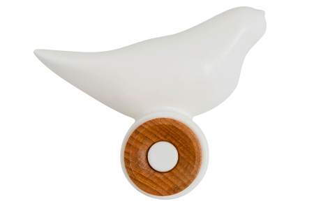 Produse - Cuier Bird 11x9x10 cm, Polipropilenă Alb Mat - King Home