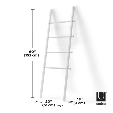 Cuier din Lemn Masiv Albă, 51x4x152cm, Umbra 1017445-660 [5]