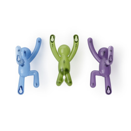 Cuier Buddy 8,9x7x16,5 cm, Plastic din Reciclare Multicolor - Umbra [3]