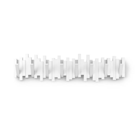 Produse - Cuier Sticks 8 72x5x18,4 cm, Plastic Reciclat Alb - Umbra