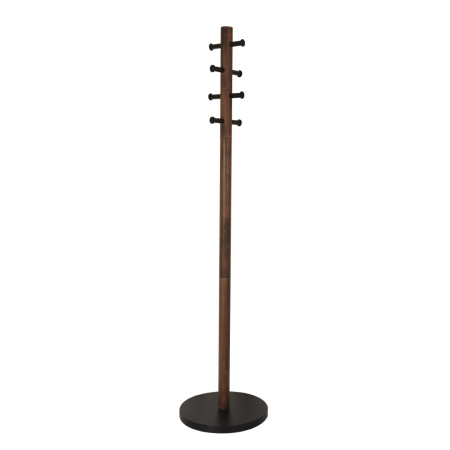 Produse - Cuier din Prawdziwego Drewna și Metalu Negru Nuc, 40x40x168cm, Umbra 1005871-048