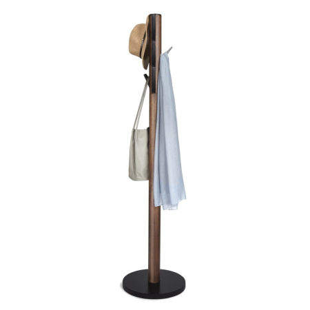 Cuier Flapper 40x40x168 cm, Lemn Negru Nuc - Umbra [2]