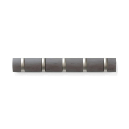 Produse - Cuier Flip 5 51x3x6 cm, Lemn Niklovat - Umbra