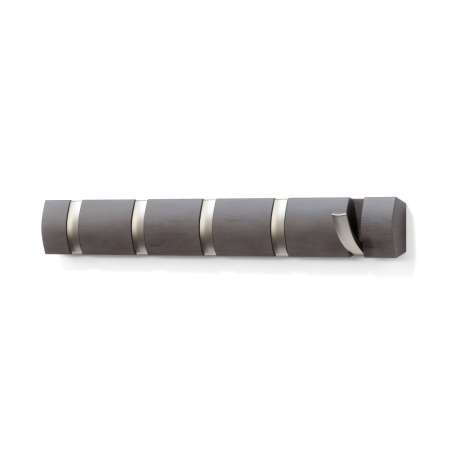 Cuier Flip 5 51x3x6 cm, Lemn Niklovat - Umbra [1]