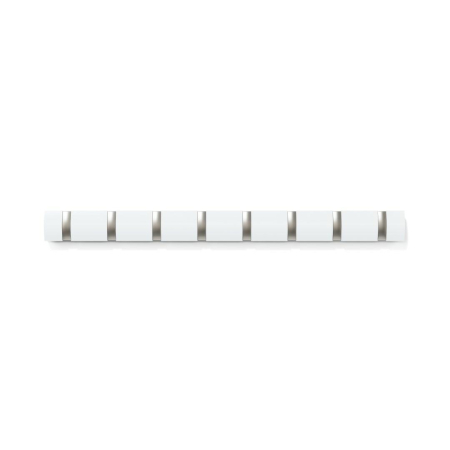 Produse - Cuier Flip 8 81,3x2,5x7,6 cm, Alb - Umbra
