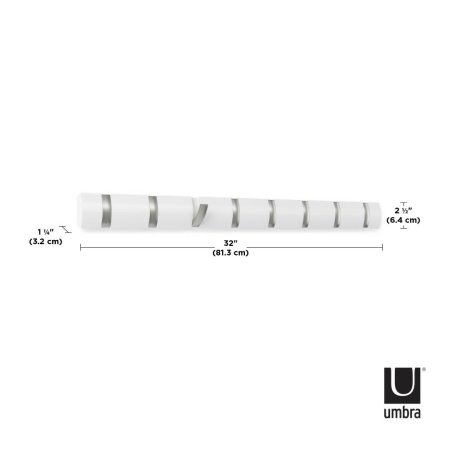Cuier Flip 8 81,3x2,5x7,6 cm, Alb - Umbra [3]
