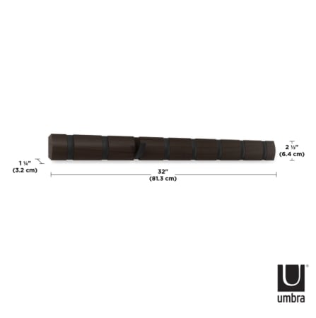 Cuier Flip 8, Negru Nuc - Umbra [2]