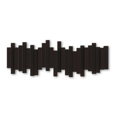Cuier modern Micola maro/gri/negru/alb 46 cm, cu 5 carlige rabatalibe, 318211-213 - King [0]
