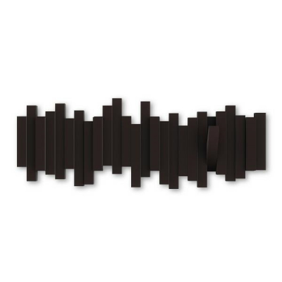 Cuier modern Micola maro/gri/negru/alb 46 cm, cu 5 carlige rabatalibe, 318211-213 - King [1]